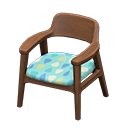 Nordic chair Raindrops Fabric Dark wood