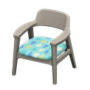 Nordic chair Raindrops Fabric Gray