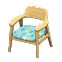 Nordic chair Raindrops Fabric Light wood