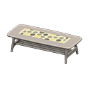 Nordic low table Dots Fabric Gray