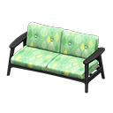 Nordic sofa Leaves Fabric Black