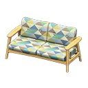 Nordic sofa Triangles Fabric Light wood