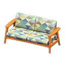 Nordic sofa Triangles Fabric Natural wood