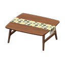 Nordic table Dots Fabric Dark wood