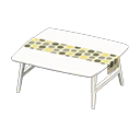 Nordic table Dots Fabric White