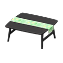 Nordic table Leaves Fabric Black
