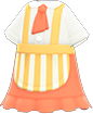 Orange café-uniform dress