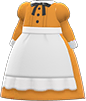 Orange full-length maid gown