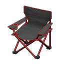 Outdoor folding chair Black Seat color Red
