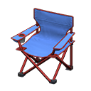 Outdoor folding chair Blue Seat color Red
