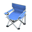 Outdoor folding chair Blue Seat color Silver