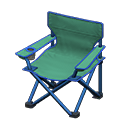 Outdoor folding chair Green Seat color Blue