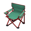 Outdoor folding chair Green Seat color Red
