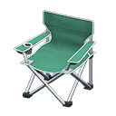 Outdoor folding chair Green Seat color Silver