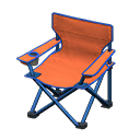 Outdoor folding chair Orange Seat color Blue