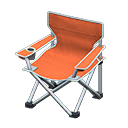 Outdoor folding chair Orange Seat color Silver