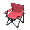 Outdoor folding chair Red Seat color Black