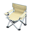 Outdoor folding chair White Seat color Silver