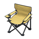 Outdoor folding chair Yellow Seat color Black