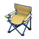 Outdoor folding chair Yellow Seat color Blue