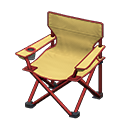 Outdoor folding chair Yellow Seat color Red