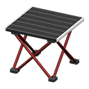 Outdoor folding table Black Tabletop color Red