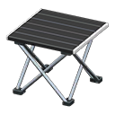 Outdoor folding table Black Tabletop color Silver