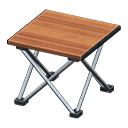 Outdoor folding table Brown Tabletop color Silver