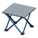 Outdoor folding table Silver Tabletop color Blue