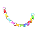 Paper-chain ceiling garland Colorful