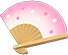 Animal Crossing Peachy-pink folding fan Image