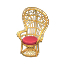 Peacock chair Light brown & red