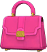 Pink pleather handbag