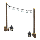 Plain party-lights arch Dark wood