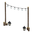 Animal Crossing Plain party-lights arch|Dark wood Image