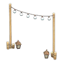 Plain party-lights arch Light wood