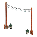Plain party-lights arch Red wood