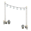 Plain party-lights arch White wood