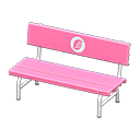 Plastic bench Leaf Backboard logo Pink
