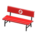 Plastic bench Leaf Backboard logo Red