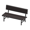 Plastic bench None Backboard logo Black