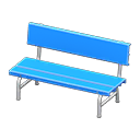 Plastic bench None Backboard logo Blue