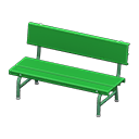 Plastic bench None Backboard logo Green