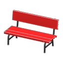 Plastic bench None Backboard logo Red