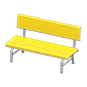 Plastic bench None Backboard logo Yellow