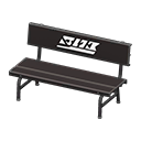 Plastic bench Pattern A Backboard logo Black