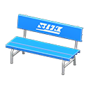 Plastic bench Pattern A Backboard logo Blue