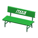 Plastic bench Pattern A Backboard logo Green