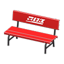 Plastic bench Pattern A Backboard logo Red