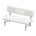 Plastic bench Pattern A Backboard logo White